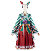 Pretty Derby Umamusume Cosplay Anime Color-blocking Kimono Dress - Nice Nature - Halloweez